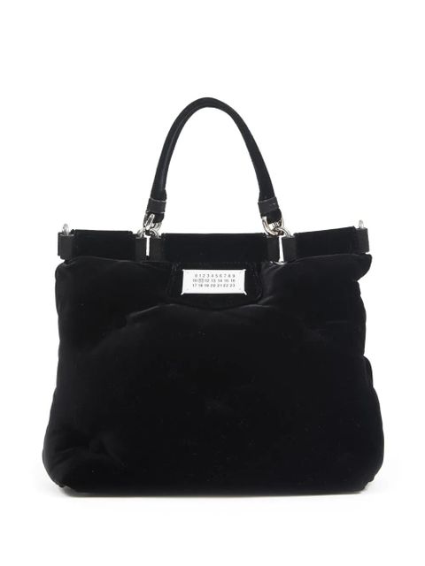 Maison Margiela small Glam Slam velvet tote bag - Black - zdjęcie produktu nr 1