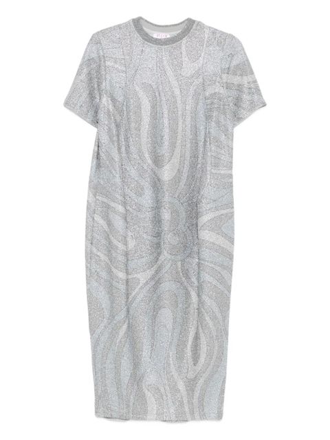 PUCCI glitter-pattern short-sleeve dress - Grey - zdjęcie produktu nr 1