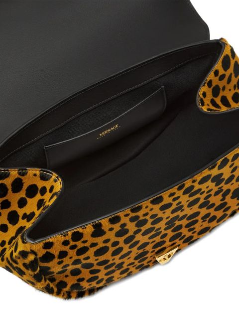 Versace Cheetah Virtus calf leather shoulder bag - Brown