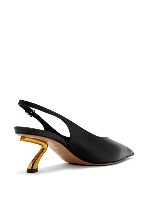 Ferragamo pointed-toe leather pumps - Black
