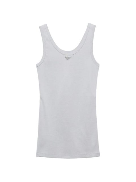 Prada ribbed knit tank top - Grey - zdjęcie produktu nr 1