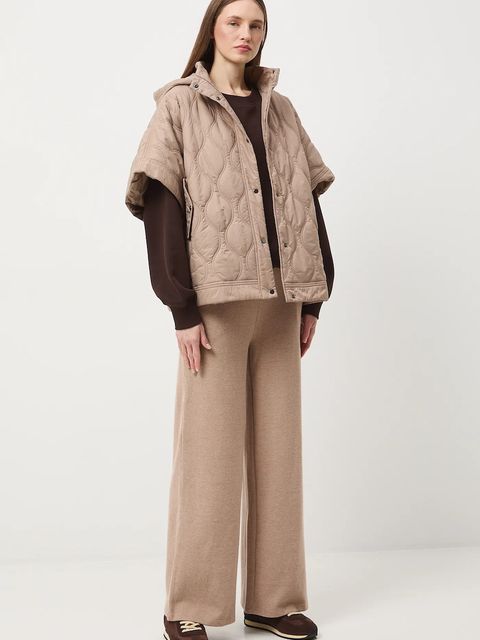 Medicine spodnie dresowe damskie kolor beżowy melanżowe - zdjęcie produktu nr 1