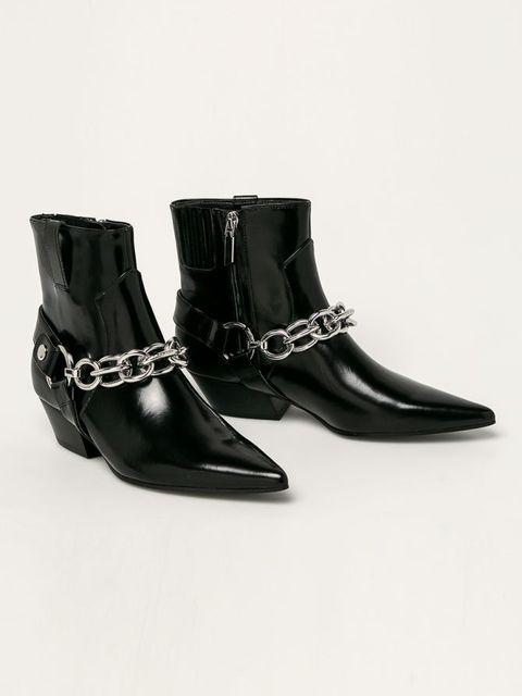 Calvin Klein - Kowbojki skórzane - zdjęcie produktu nr 2