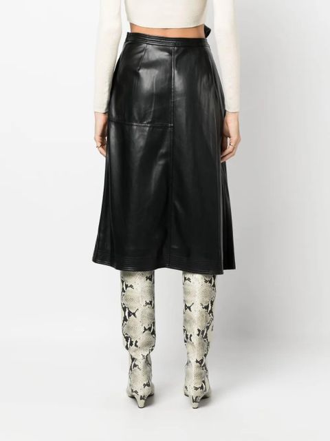 Simkhai pleat-detail high-waist skirt - Black