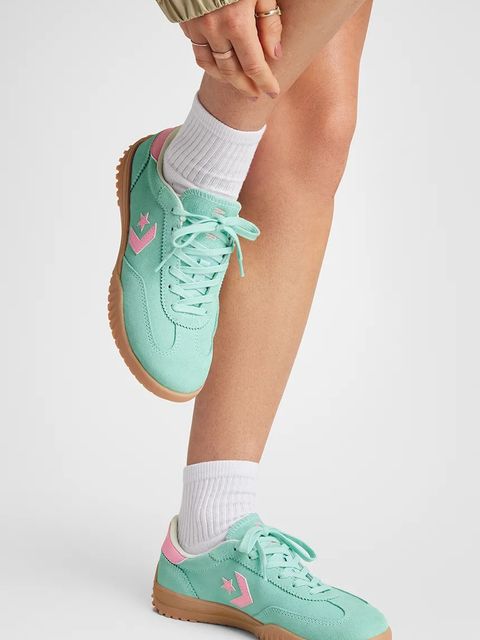 Converse sneakersy skórzane Run Star Trainer damskie kolor zielony A15090C