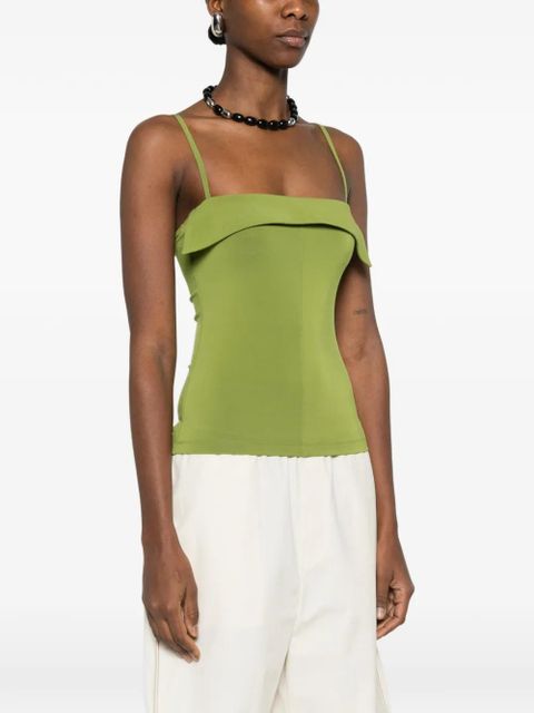 Nanushka Marinie square-neck top - Green