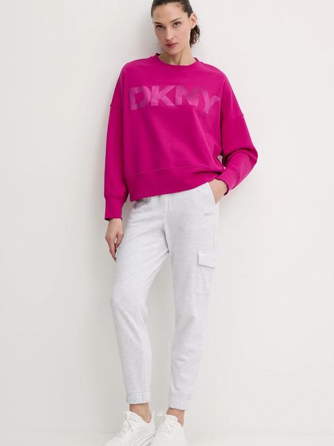 Dkny bluza damska kolor różowy z nadrukiem DP6T1561 - zdjęcie produktu nr 2