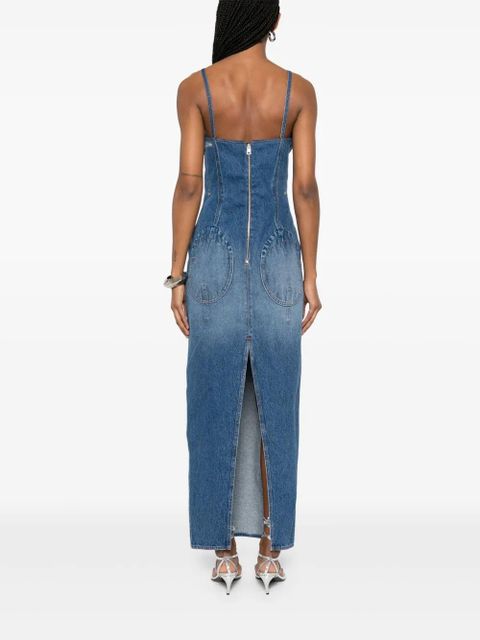 Jean Paul Gaultier denim maxi dress - Blue