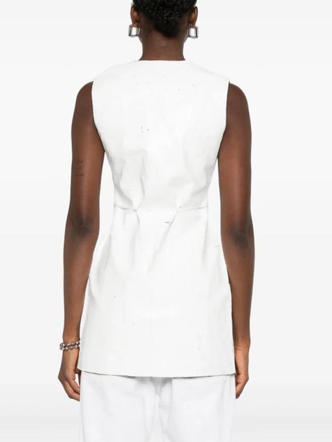 MM6 Maison Margiela v-neck gilet - White
