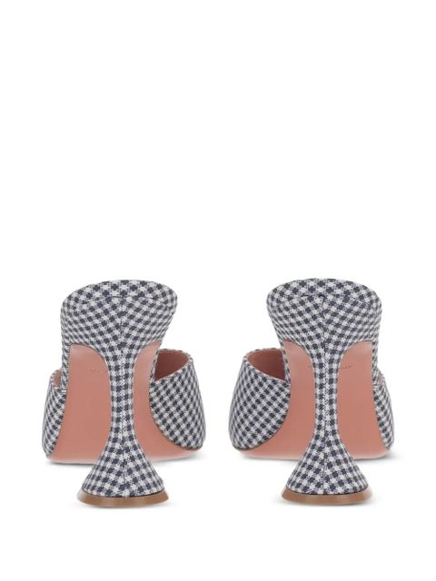Amina Muaddi Lupita gingham-pattern sandals - Blue