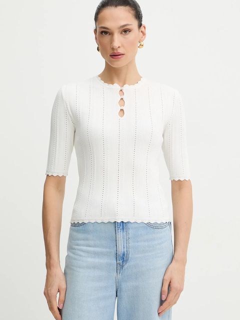 Morgan sweter damski kolor biały lekki MADIN - zdjęcie produktu nr 1