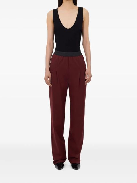 LouLou de Saison elasticated-waistband pleated-front trousers - Red - zdjęcie produktu nr 2