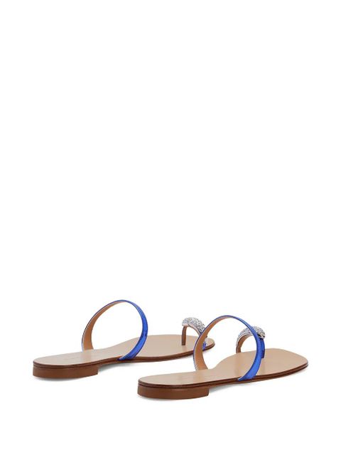 Giuseppe Zanotti crystal toe strap sandals - Blue - zdjęcie produktu nr 2