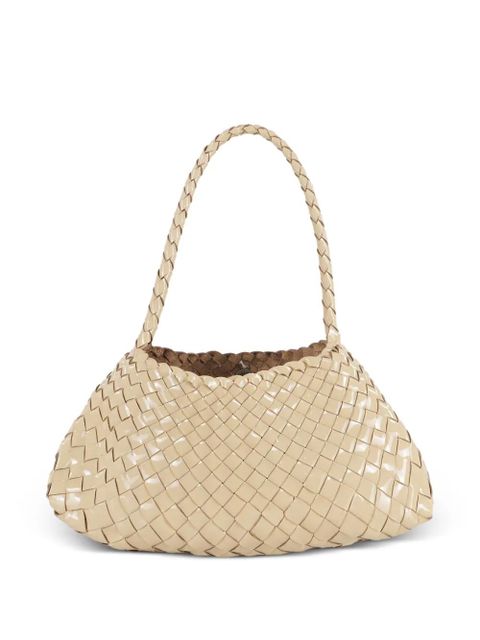 DRAGON DIFFUSION Rosanna braided-handle shoulder bag - Neutrals