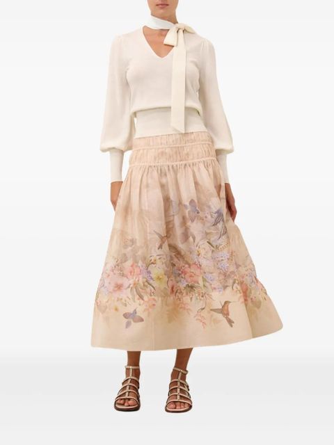 ZIMMERMANN Illuminate midi skirt - Neutrals - zdjęcie produktu nr 2