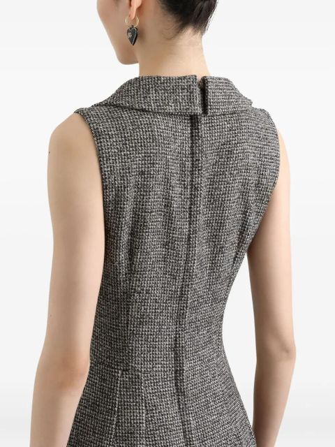 Dolce & Gabbana houndstooth sleeveless midi dress - Black - zdjęcie produktu nr 2