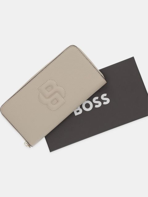 BOSS portfel damski kolor beżowy 50536354