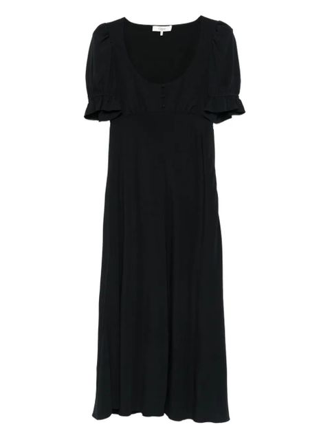 Chloé puff-sleeve button-front midi dress - Black - zdjęcie produktu nr 1
