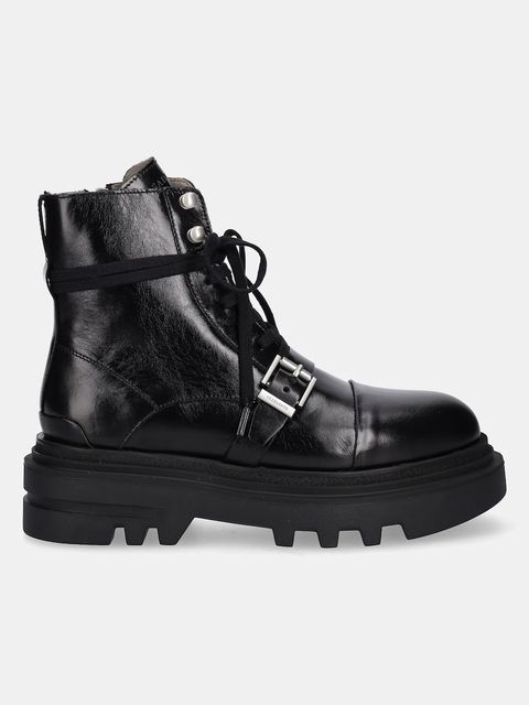 AllSaints workery skórzane Astrid Boot damskie kolor czarny na platformie W029FC - zdjęcie produktu nr 2