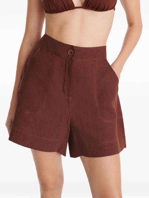 ERES Correct high-waisted shorts - Brown