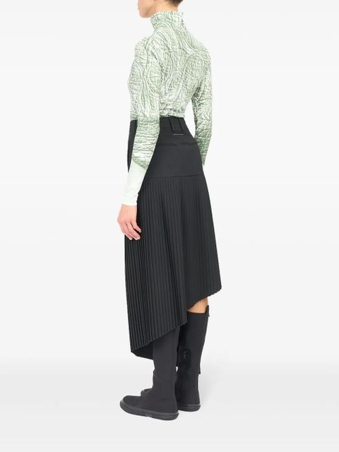 MM6 Maison Margiela asymmetric fluid gabardine maxi skirt - Black