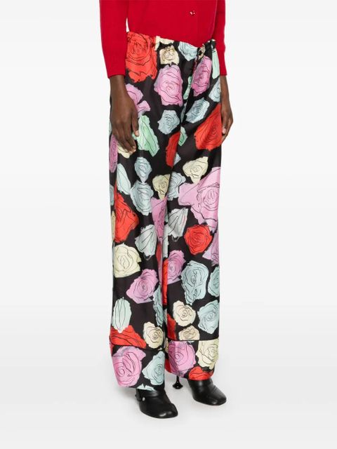 Marni floral-print trousers - Black - zdjęcie produktu nr 2