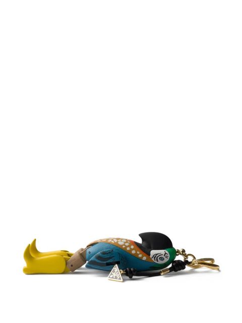 Prada parrot charm keyring - Blue