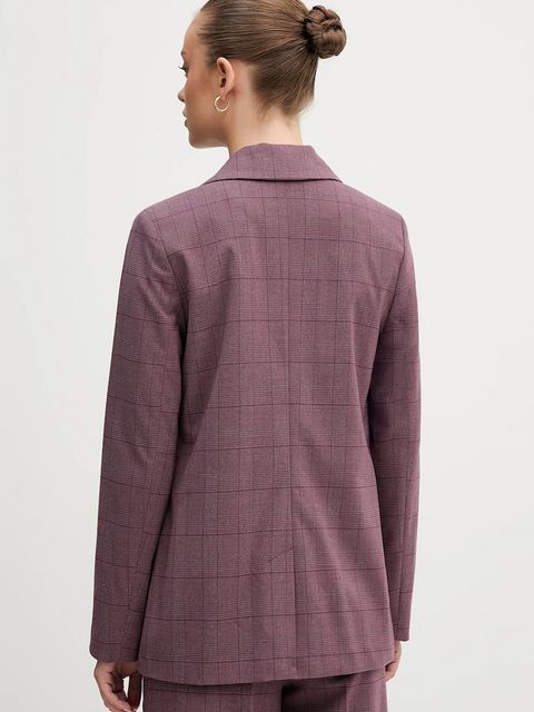 United Colors of Benetton marynarka kolor fioletowy jednorzędowa wzorzysta 2X8MDW02H