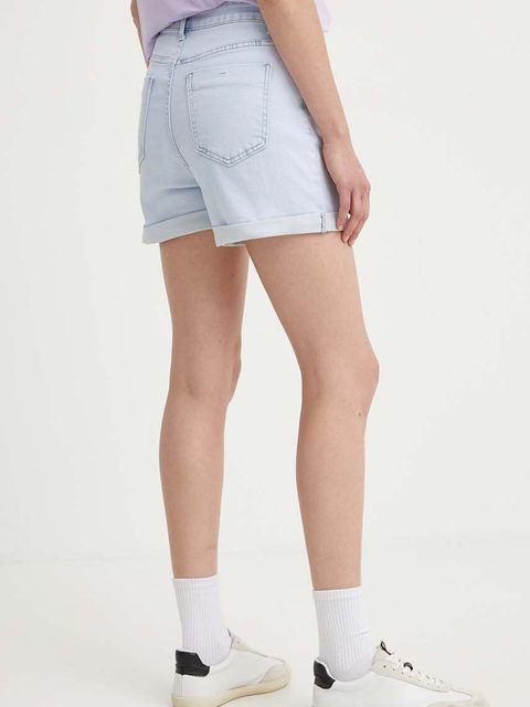Answear.LAB szorty jeansowe damskie kolor niebieski gładkie high waist