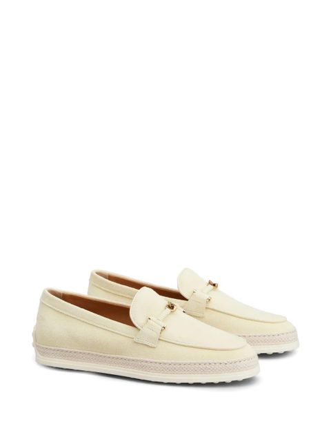 Tod's T-Ring suede loafers - Yellow