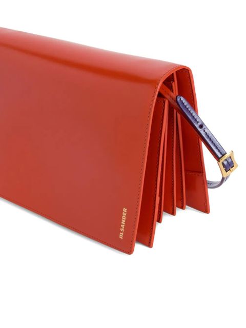 Jil Sander small File shoulder bag - Orange