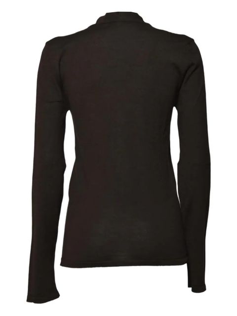 SOLOTRE tie-neck sweater - Brown