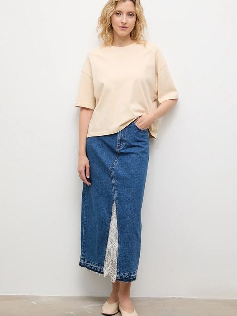 Answear.LAB spódnica jeansowa bawełniana - zdjęcie produktu nr 1