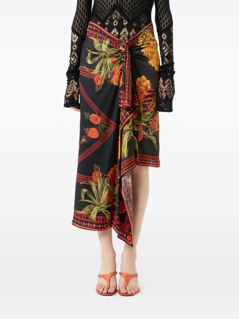 Blumarine foulard-print skirt - Black