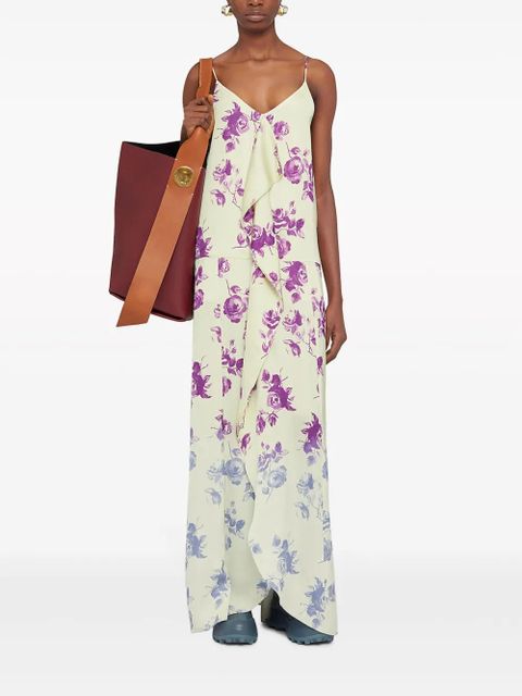 Jil Sander floral-print maxi dress - White - zdjęcie produktu nr 2