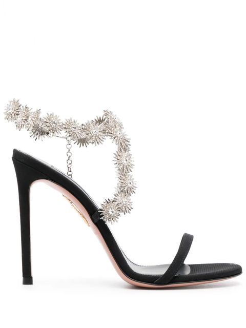 Aquazzura Comet 105mm crystal-embellished sandals - Black - zdjęcie produktu nr 1