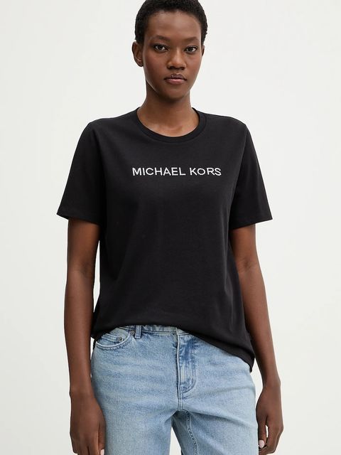 MICHAEL Michael Kors t-shirt bawełniany damski kolor czarny MR651QP97J - zdjęcie produktu nr 1
