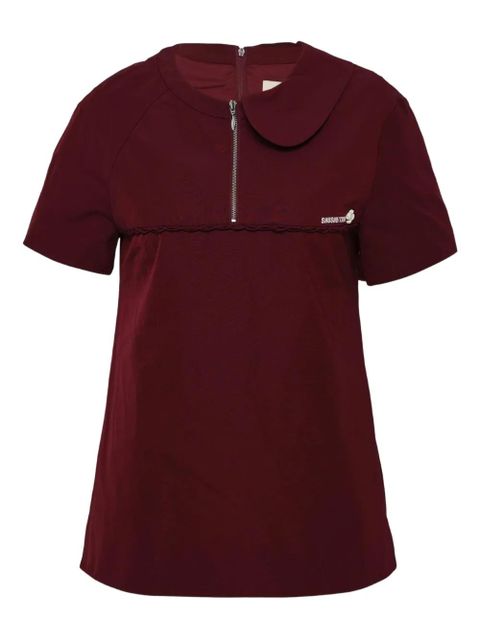 SHUSHU/TONG semi-peter pan collar top - Red - zdjęcie produktu nr 1