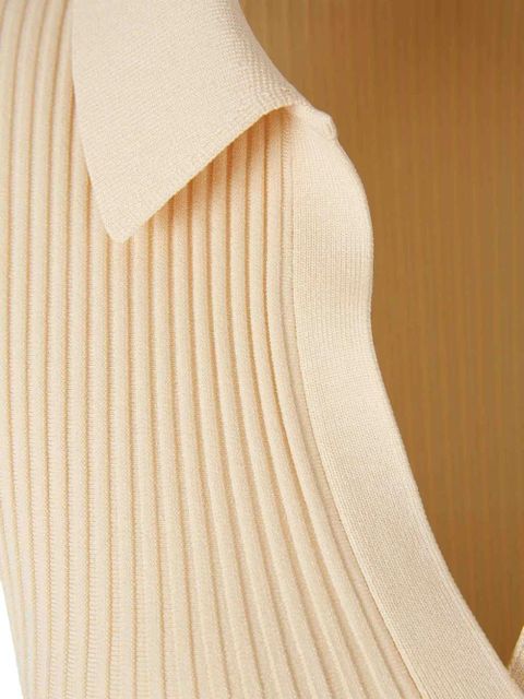 Simkhai pleated collared dress - Neutrals