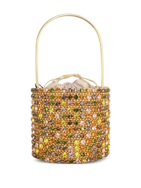 Vanina Nuances crystal-embellished bucket bag - Gold - zdjęcie produktu nr 2