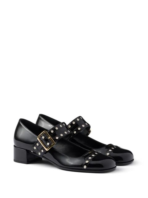 Prada 35mm leather Mary Jane pumps - Black - zdjęcie produktu nr 2