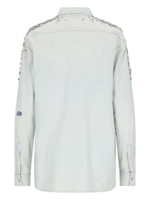 Golden Goose crystal-embellished shirt - Blue - zdjęcie produktu nr 1