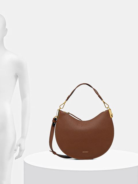 Coccinelle torebka skórzana COCCINELLESUNUP kolor brązowy E1.QKF.13.02.01