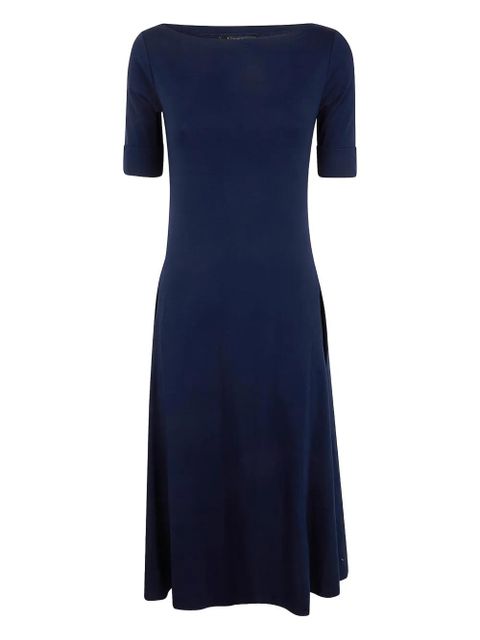 Lauren Ralph Lauren boat-neck midi dress - Blue - zdjęcie produktu nr 1