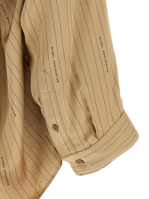 Balenciaga logo-striped shirt - Neutrals
