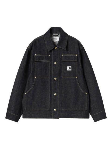 Carhartt WIP logo-patch denim jacket - Blue - zdjęcie produktu nr 1