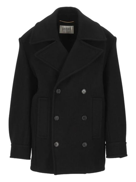 Saint Laurent double-breasted peacoat - Black