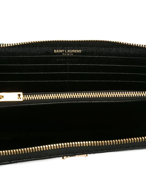 Saint Laurent Monogram zip-around wallet - Black