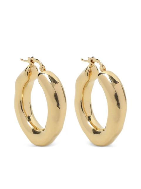 Jil Sander brass hoop earrings - Gold - zdjęcie produktu nr 1