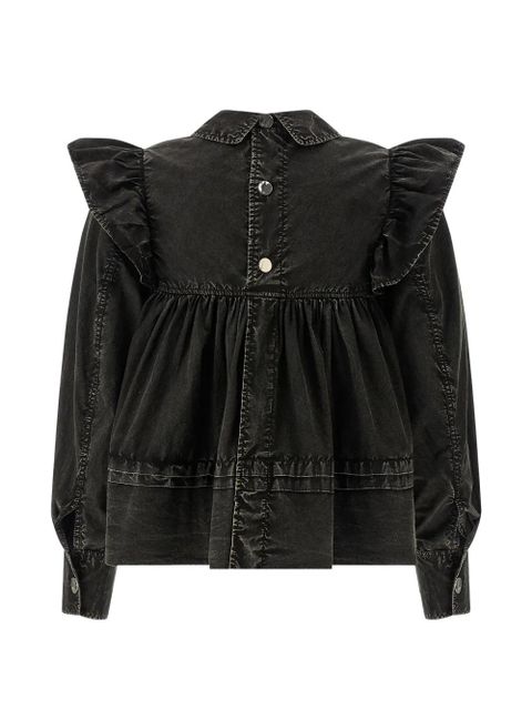 GANNI polo-collar blouse - Black - zdjęcie produktu nr 2